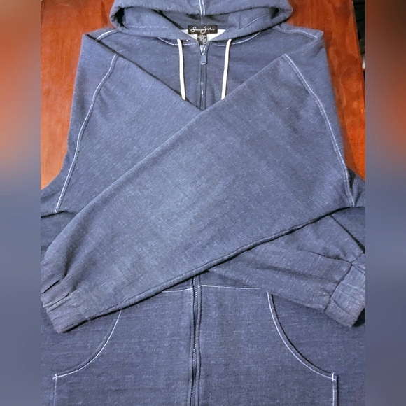 Sean John Full Zip Hoodie Dark Blue Excellent Quality Size XXL 💙 Men - Picture 3 of 5